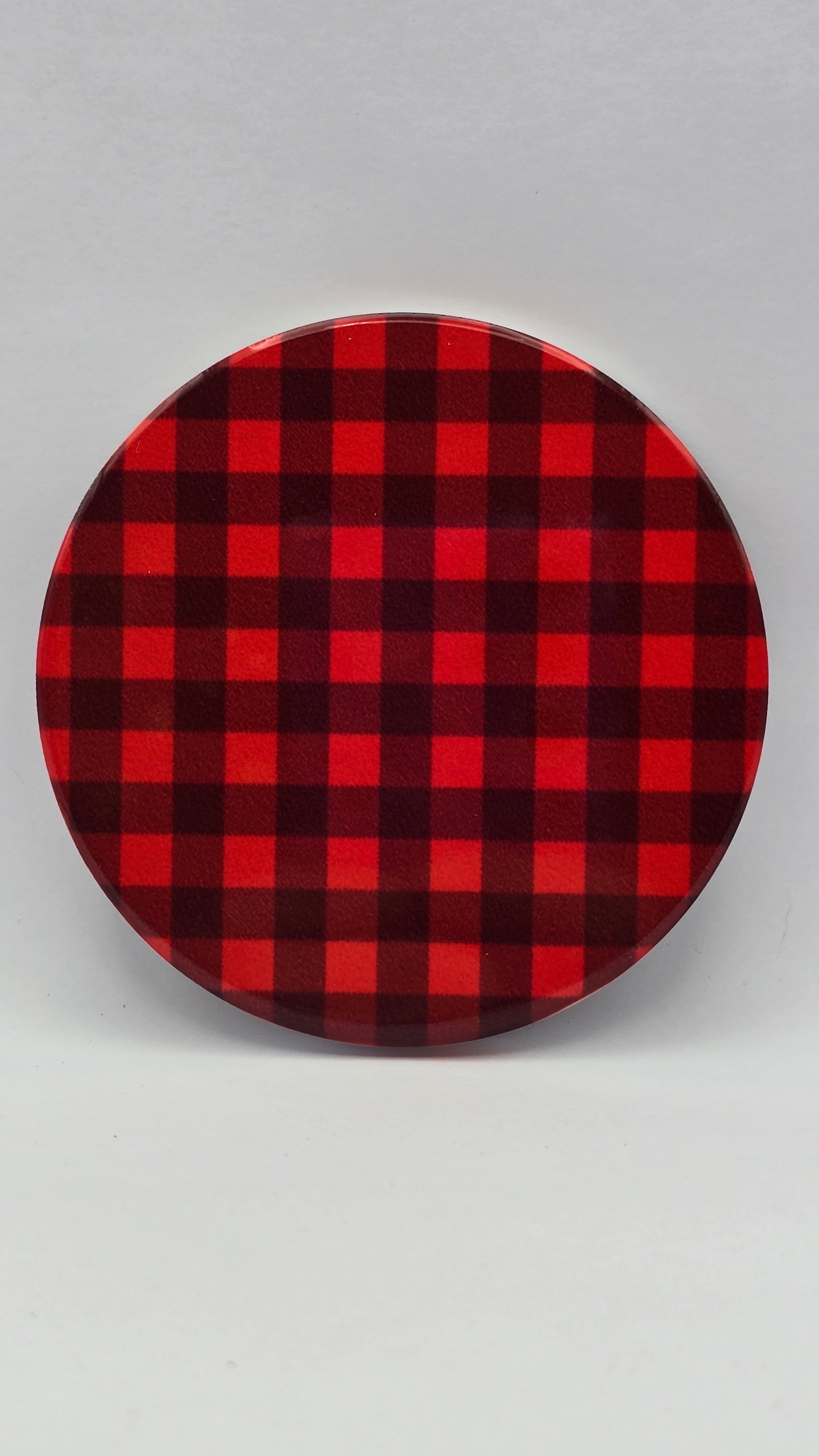 Red Buffalo Plaid Ceramic Drink Coaster
