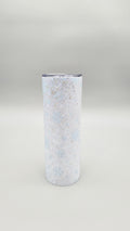 Winter Snowflake Metallic Glitter 20oz Straight Skinny Tumbler