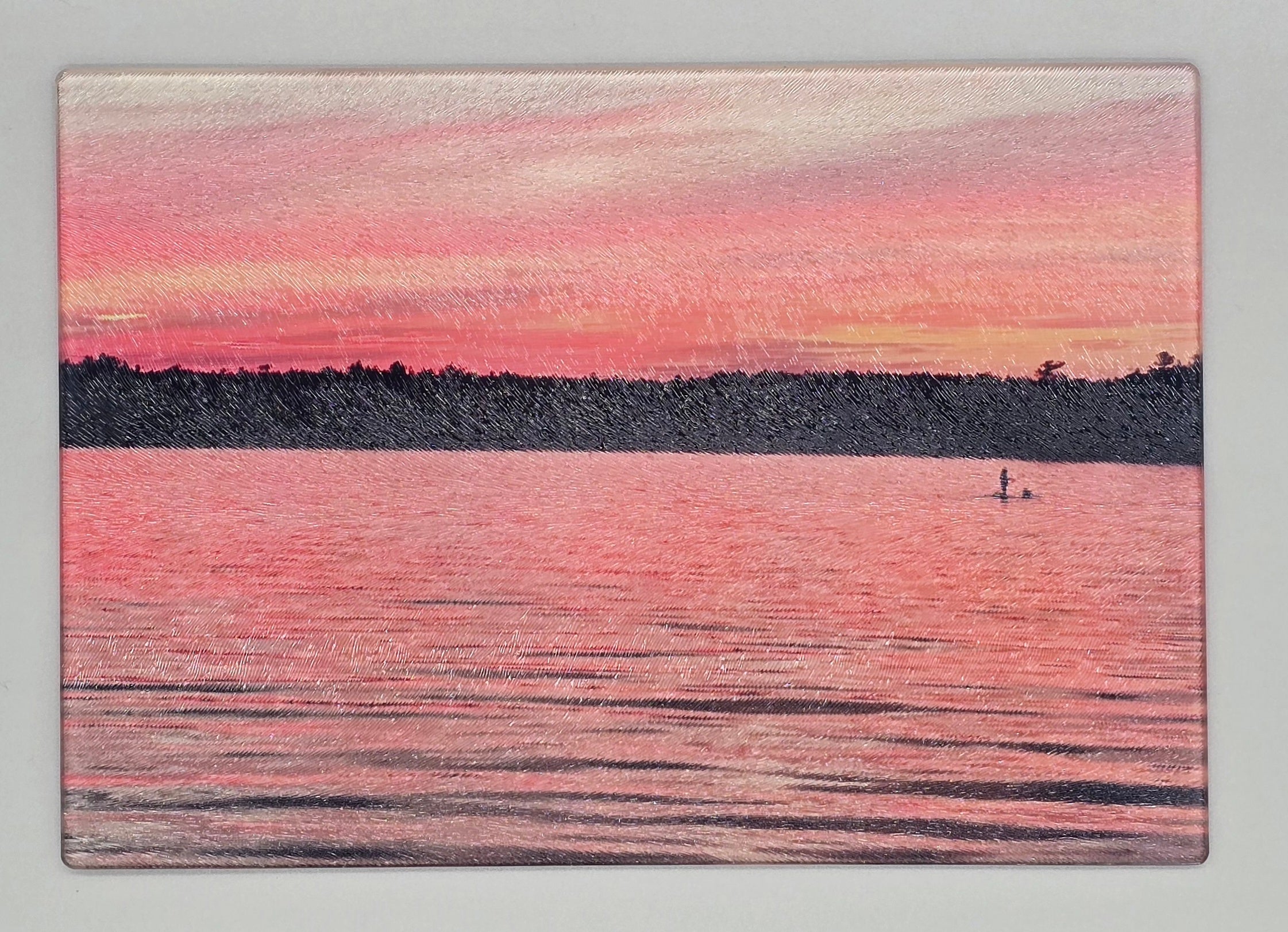 Sunset in the Bay Textured Cutting Board