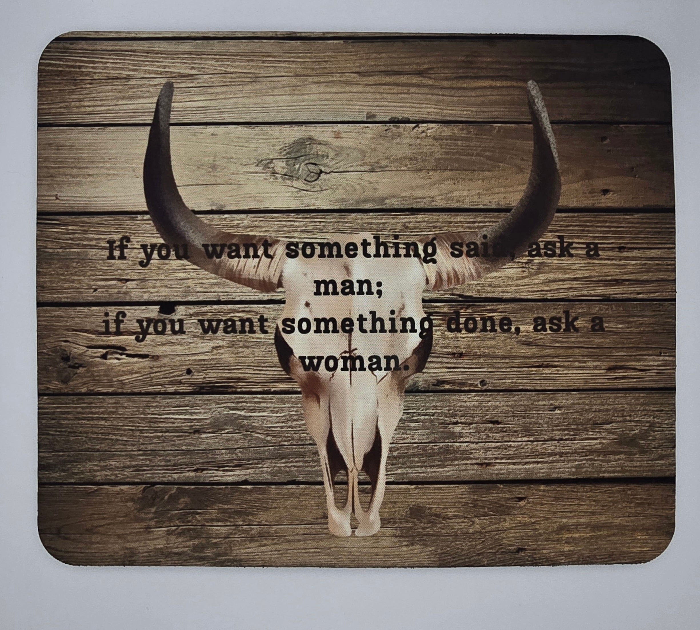 Cow Skull Mouse Pad