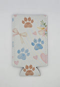 Pretty Paw Prints 12 oz Slim Can Cooler Sleeve
