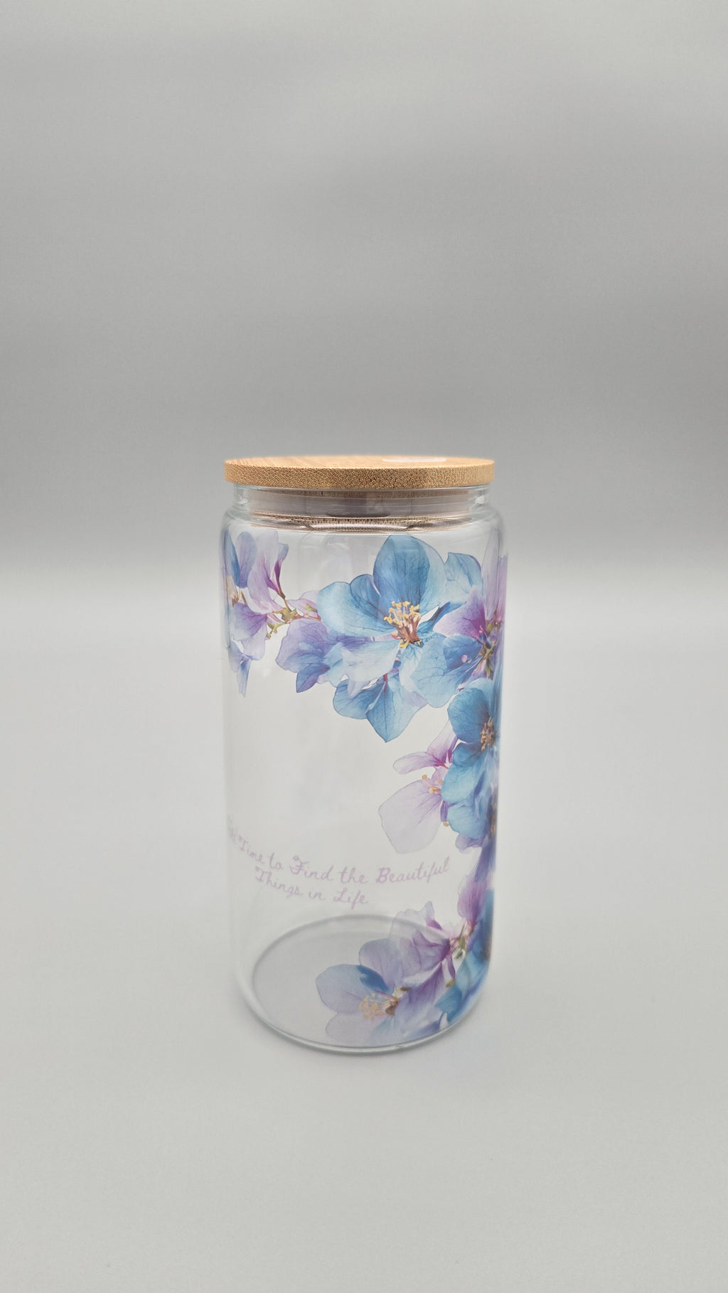 Take Time 16 oz Glass Can Tumbler