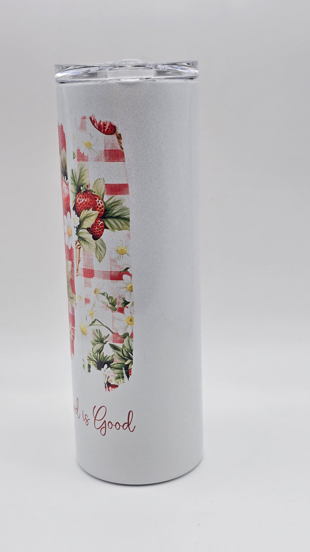 Sweet Strawberry Holographic 20oz Straight Skinny Tumbler