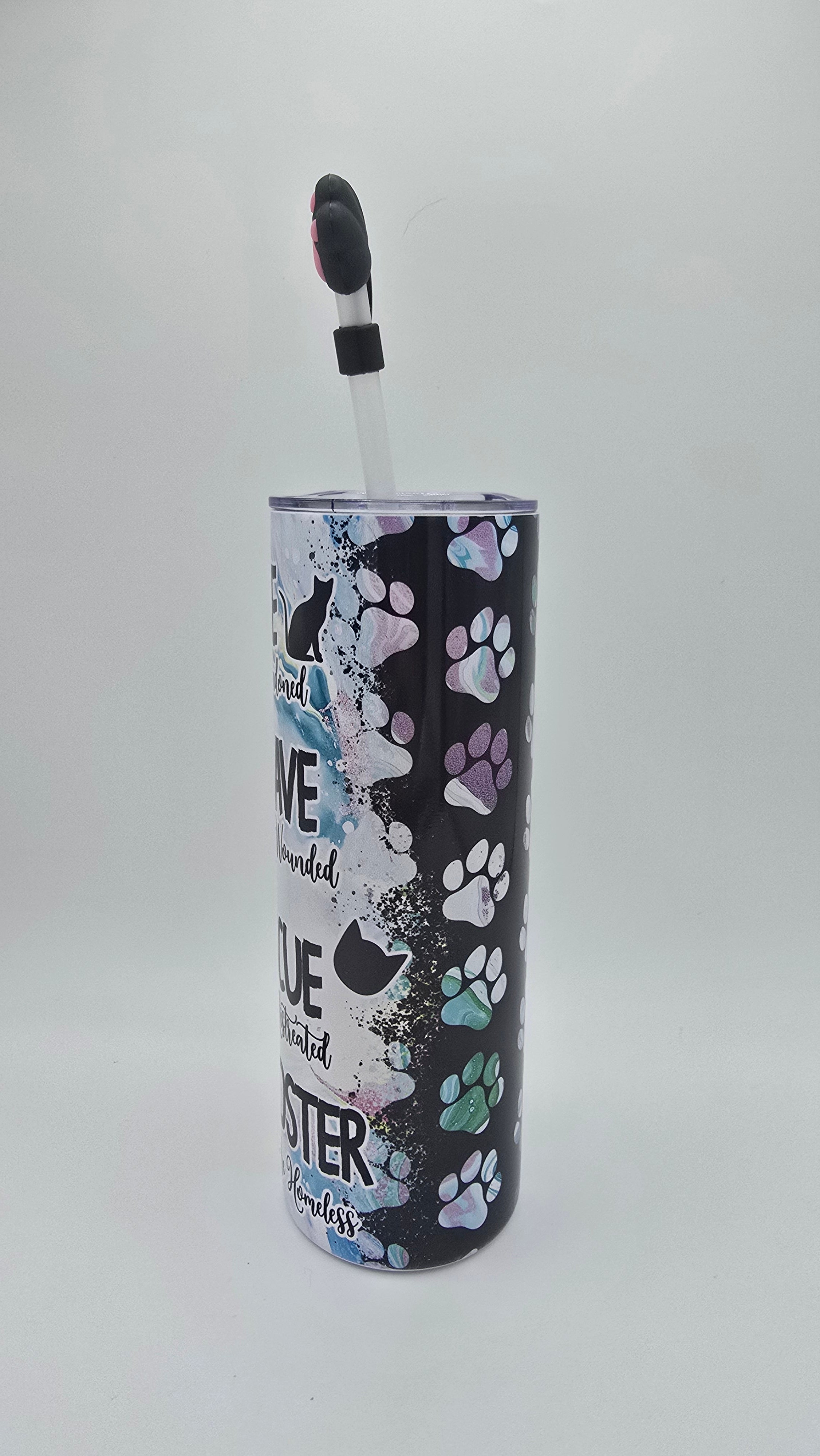 Love Save Rescue 20oz Straight Skinny Tumbler