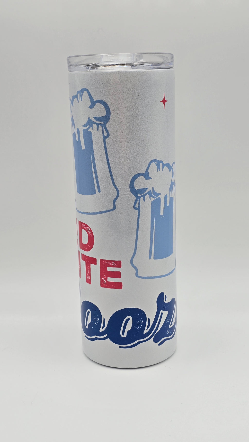 Red, White & Boose Holographic 20oz Straight Skinny Tumbler