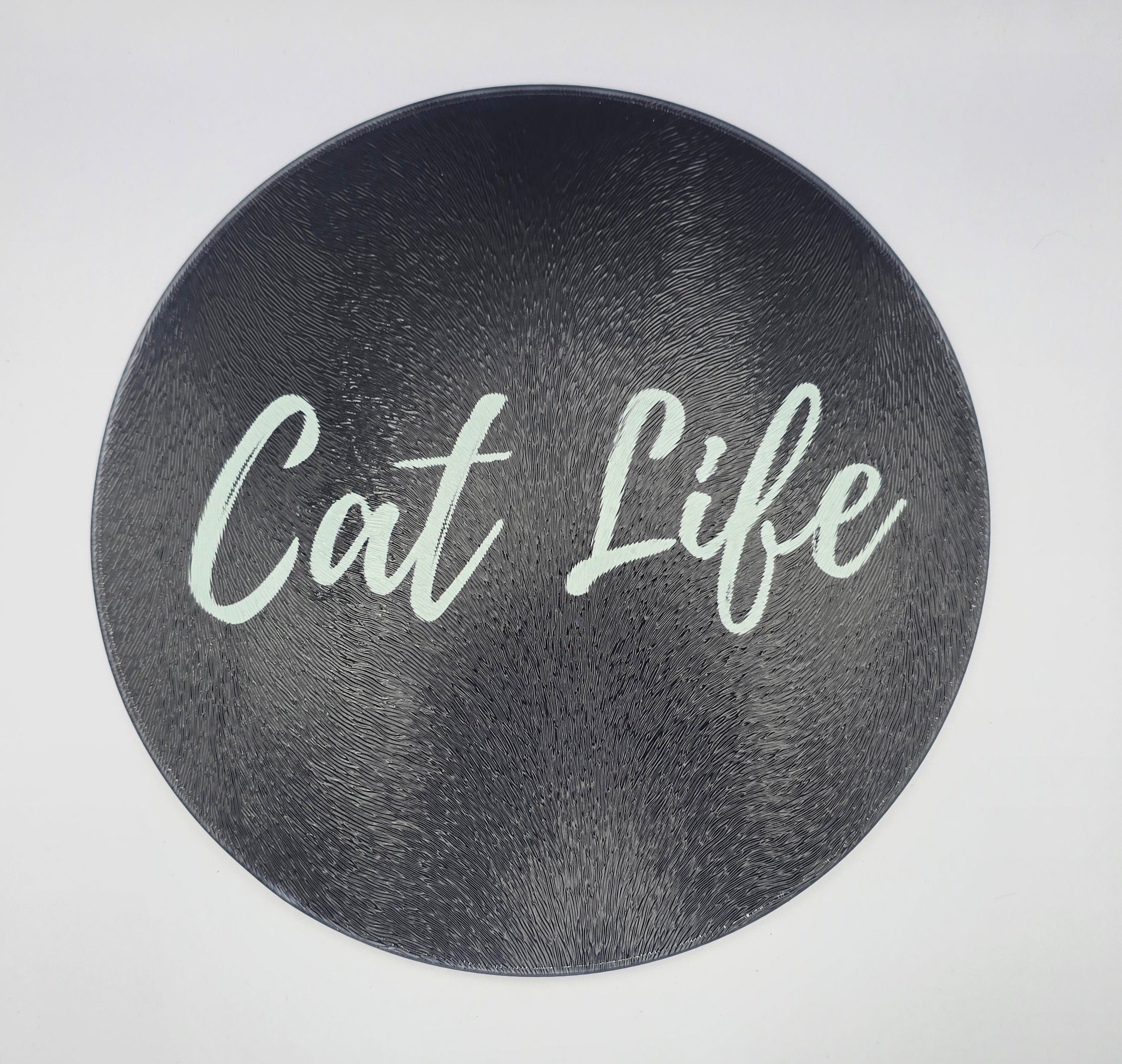 Cat Life Textured Glass Cutting Board