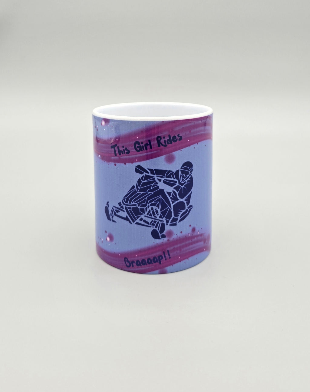 This Girl Rides 11 oz Mug - Purple