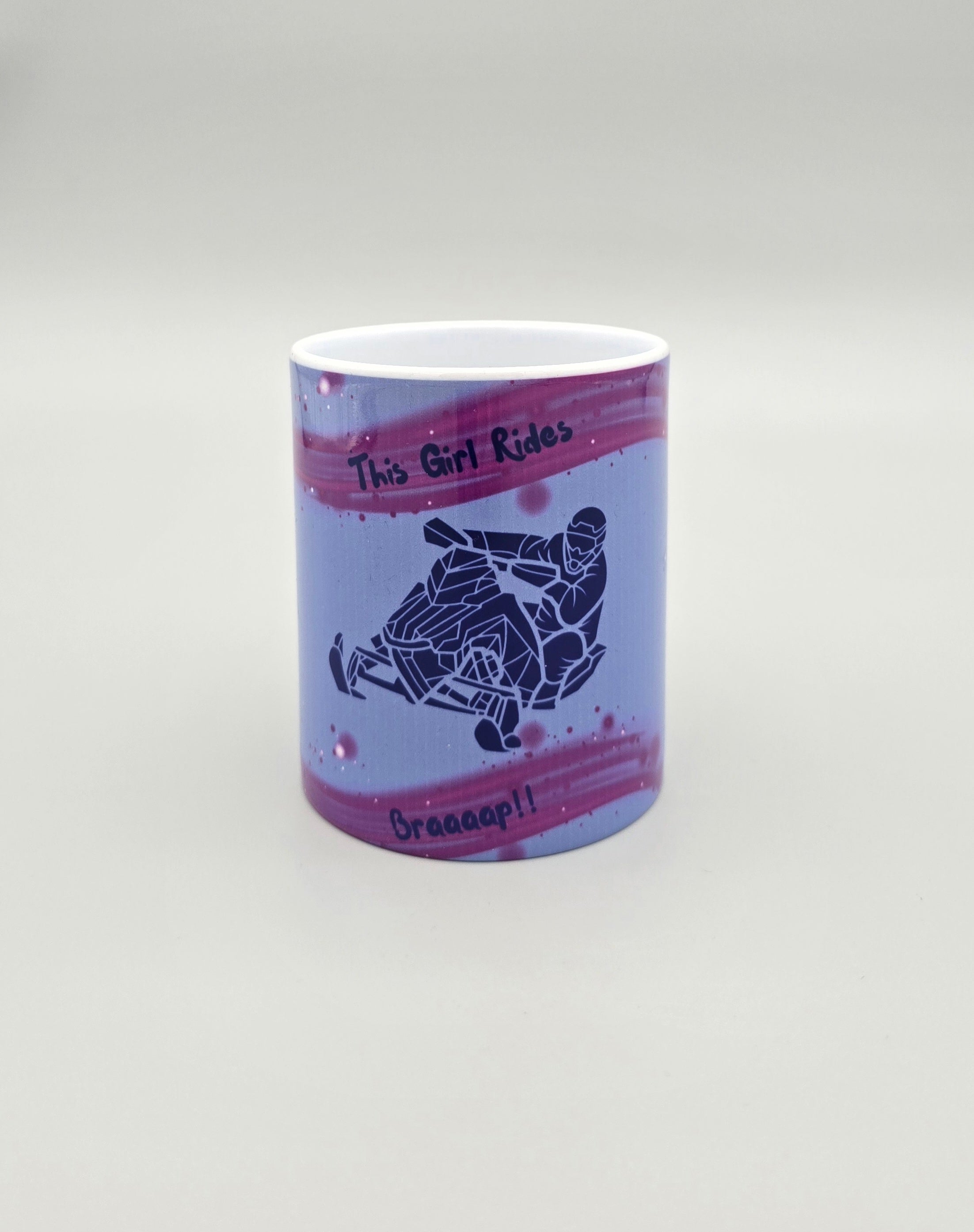 This Girl Rides 11 oz Mug - Purple