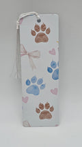 Floral Paws Metal Bookmark