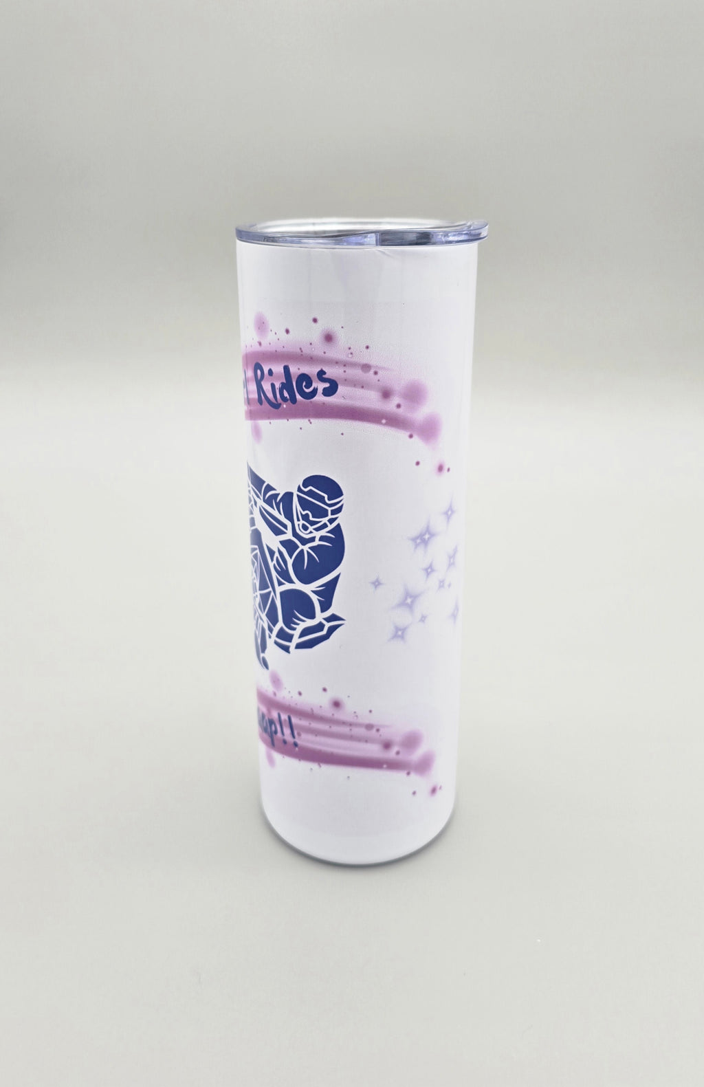 This Girl Rides 20oz Straight Skinny Tumbler W/ Sliding Lid & Straw