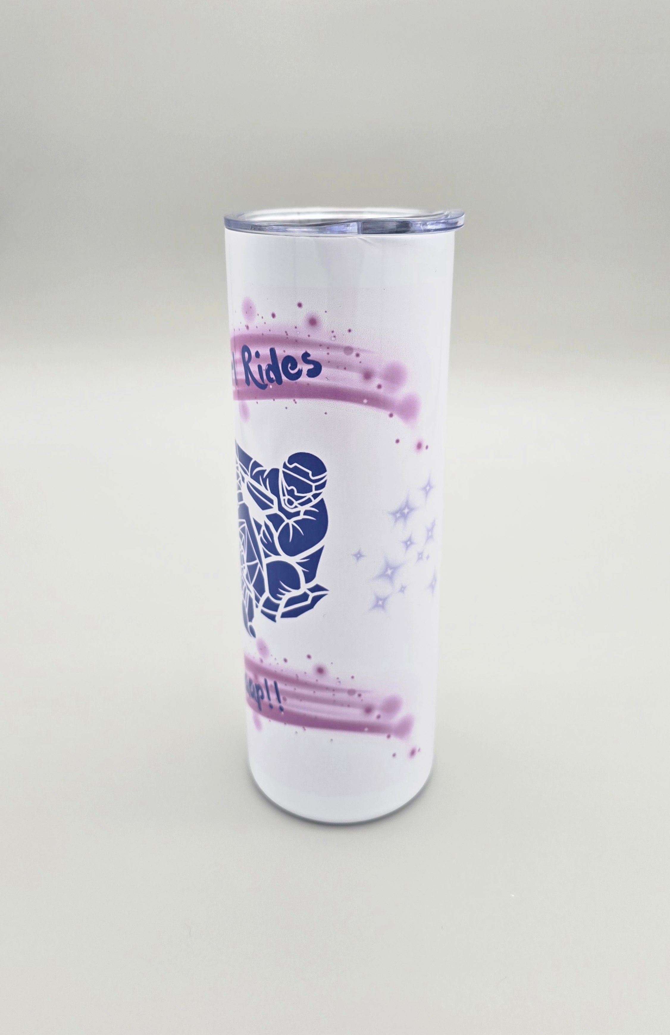 This Girl Rides 20oz Straight Skinny Tumbler W/ Sliding Lid & Straw