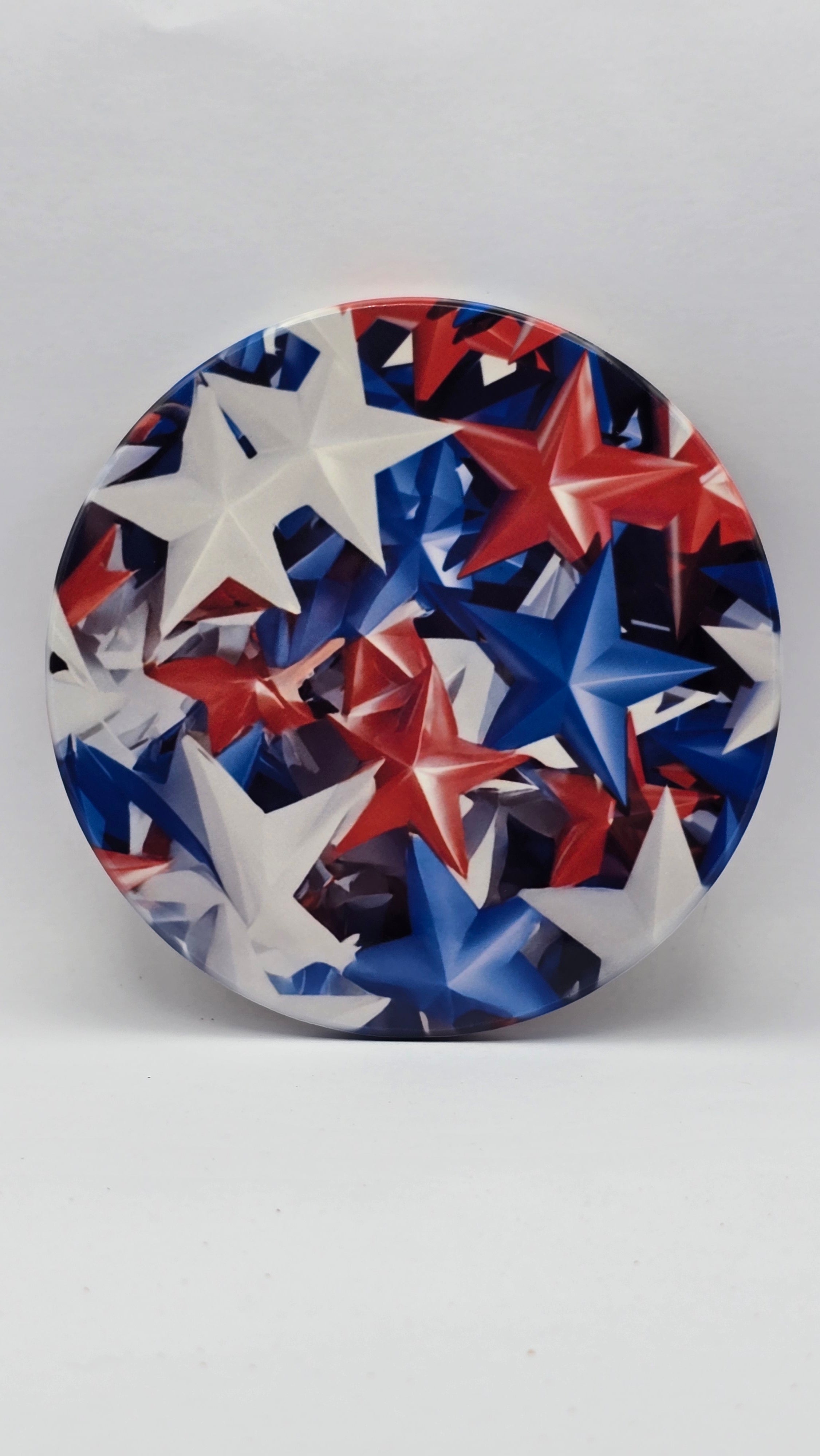 Red, White and Blue Stars Ceramic Drink Coaster