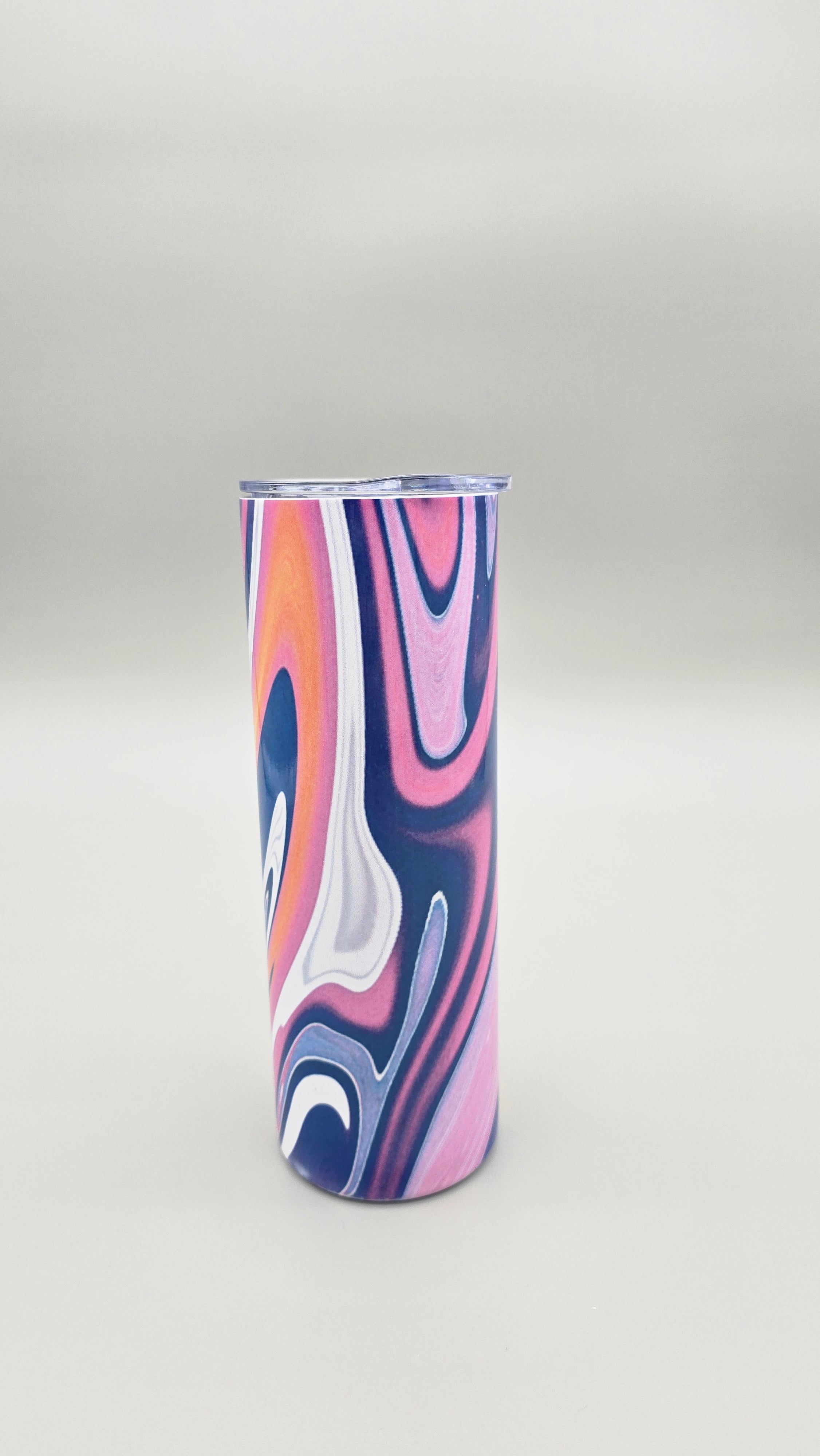 Purple and Pink Swirls 20oz Straight Skinny Tumbler