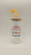 Sideline Social Club 16oz Clear Glass Tumbler