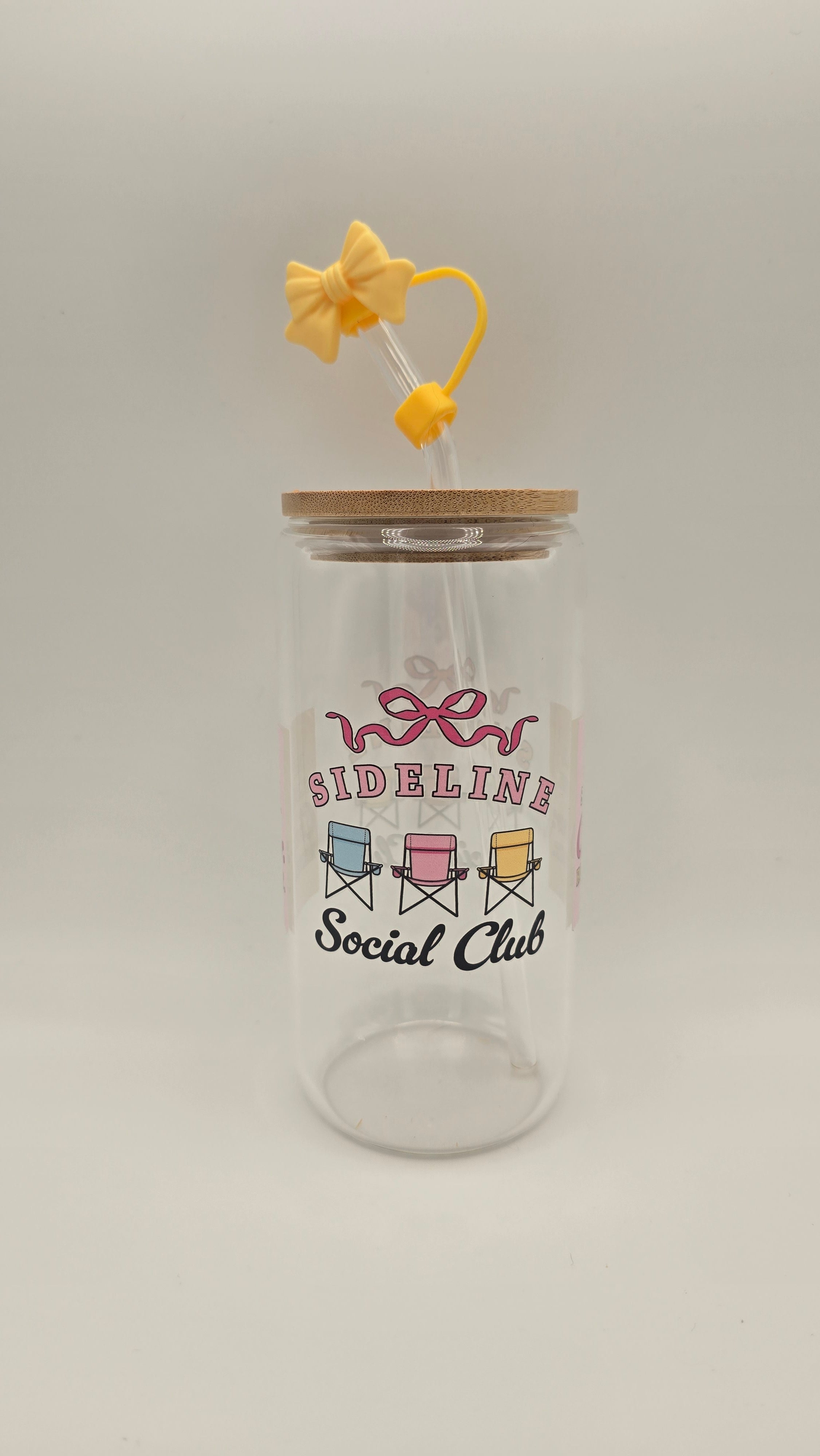 Sideline Social Club 16oz Clear Glass Tumbler