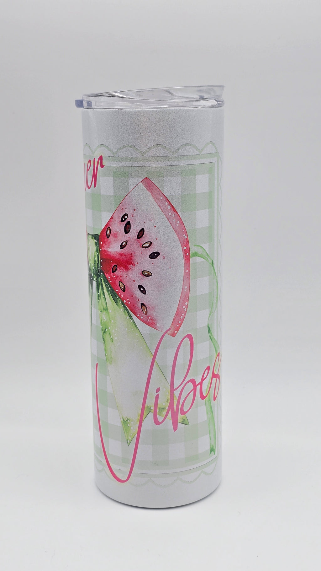 Summer Vibes 20oz Holographic Straight Skinny Tumbler