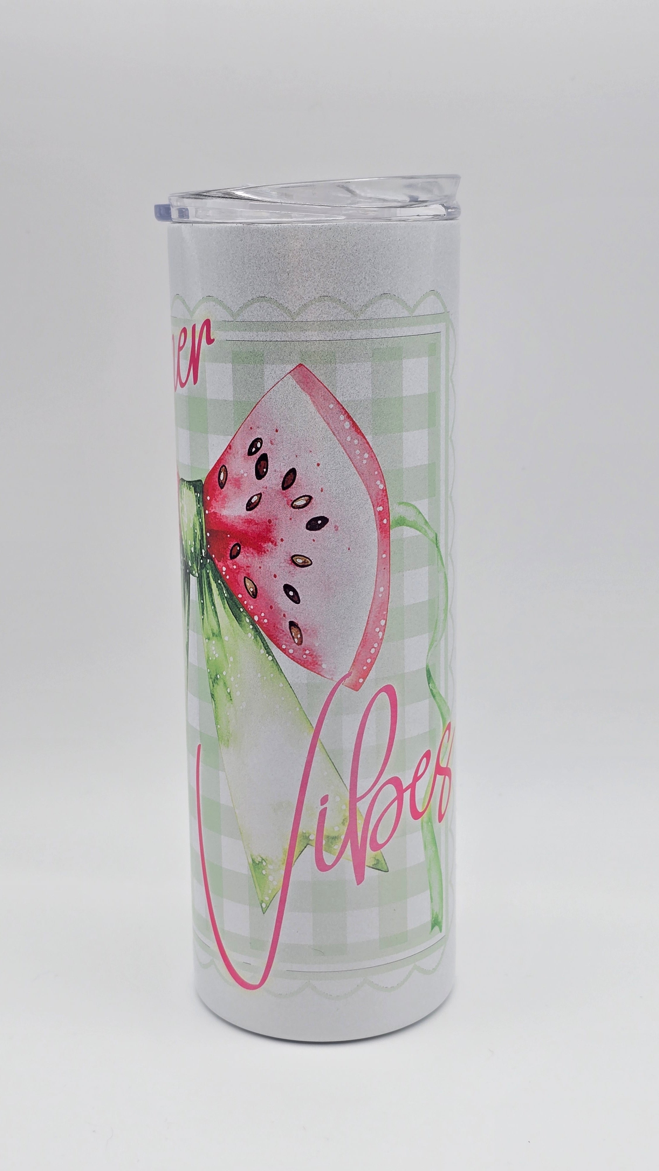 Summer Vibes 20oz Holographic Straight Skinny Tumbler