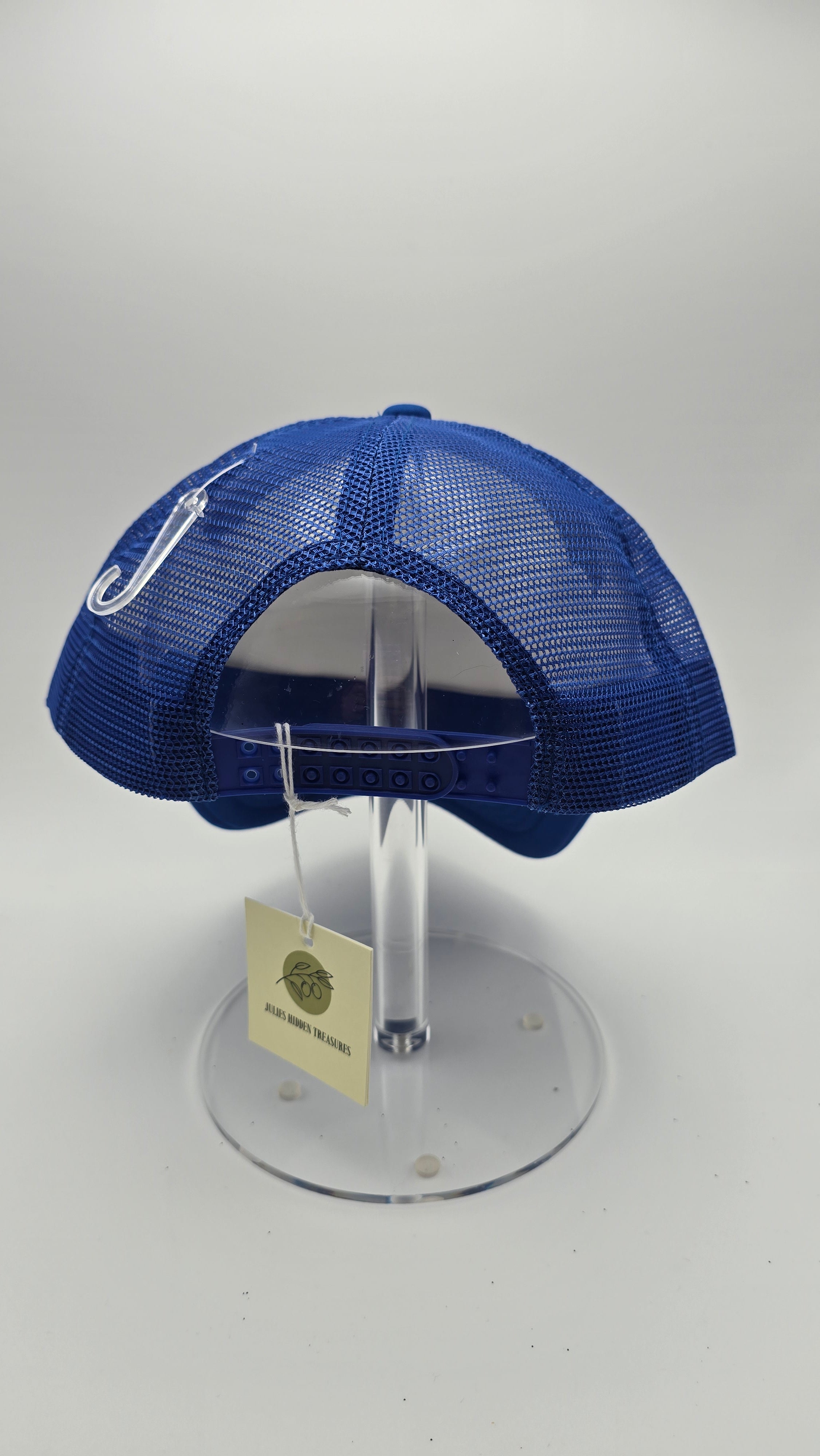 Mesh Trucker Hat With American Heart Rhinestone Patch
