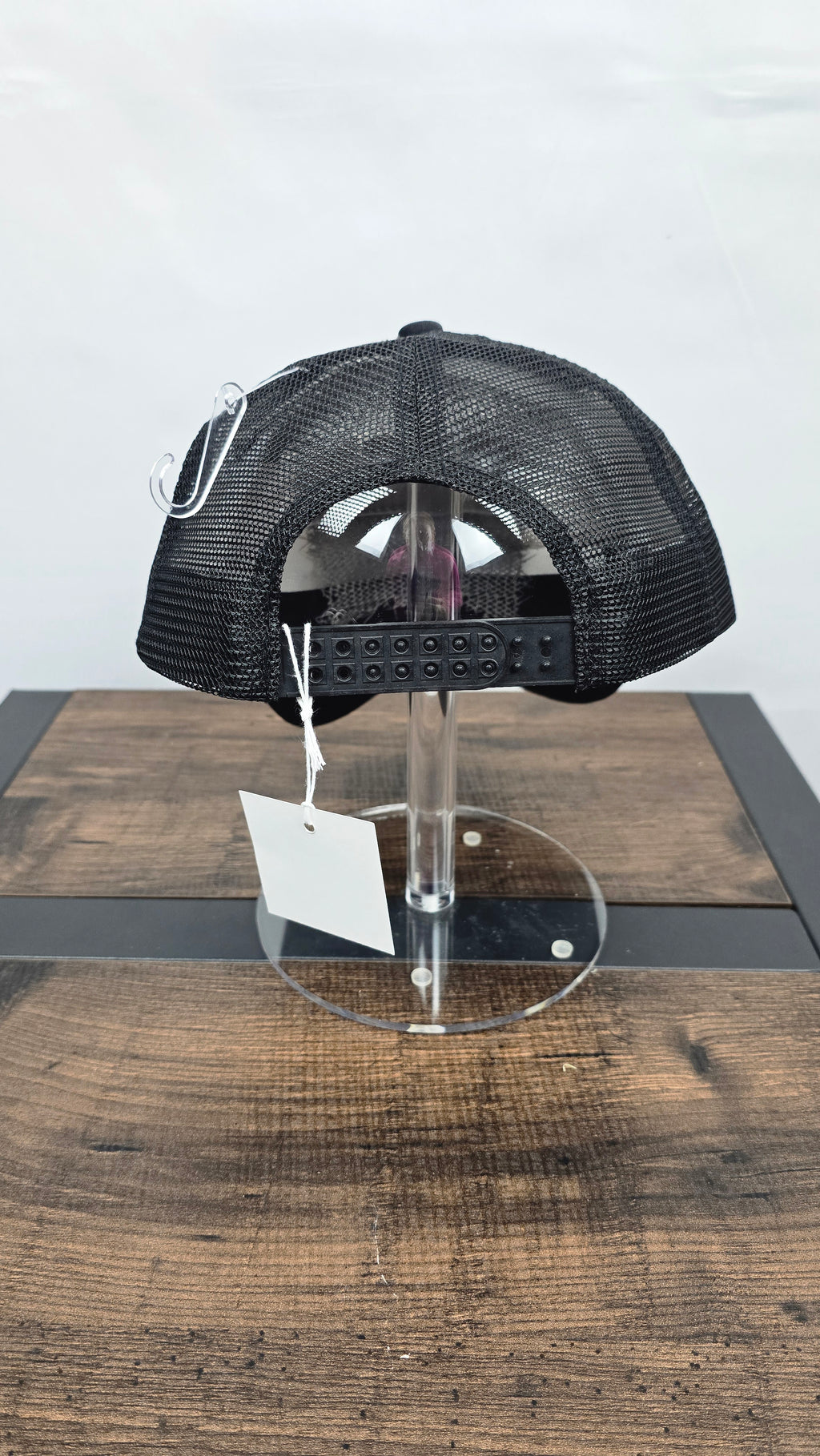 Black and White American Flag Mesh Trucker Hat