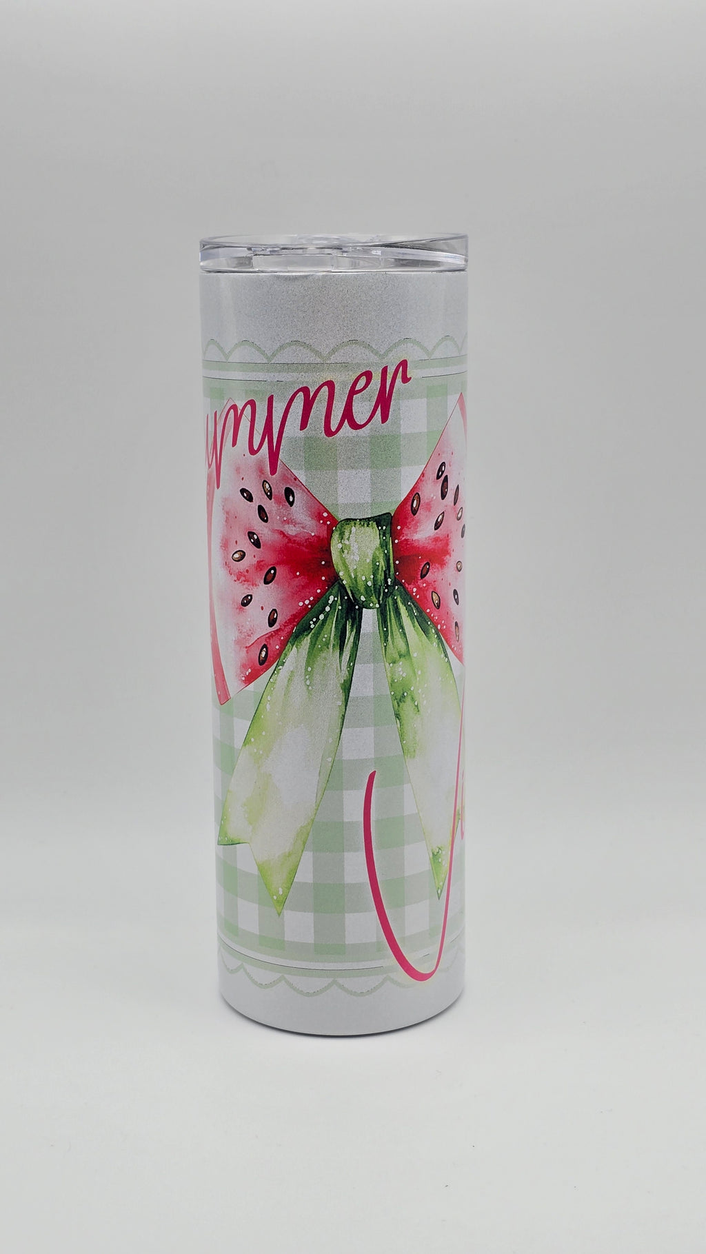 Summer Vibes 20oz Holographic Straight Skinny Tumbler