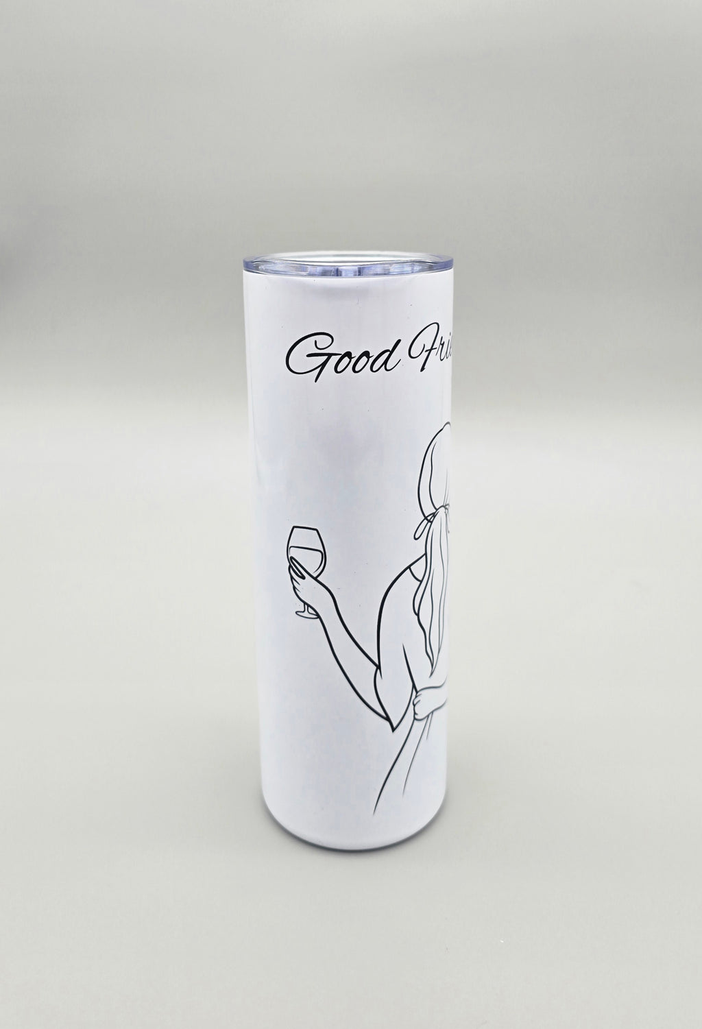Good Friends and Wine 20oz Straight Skinny Tumbler
