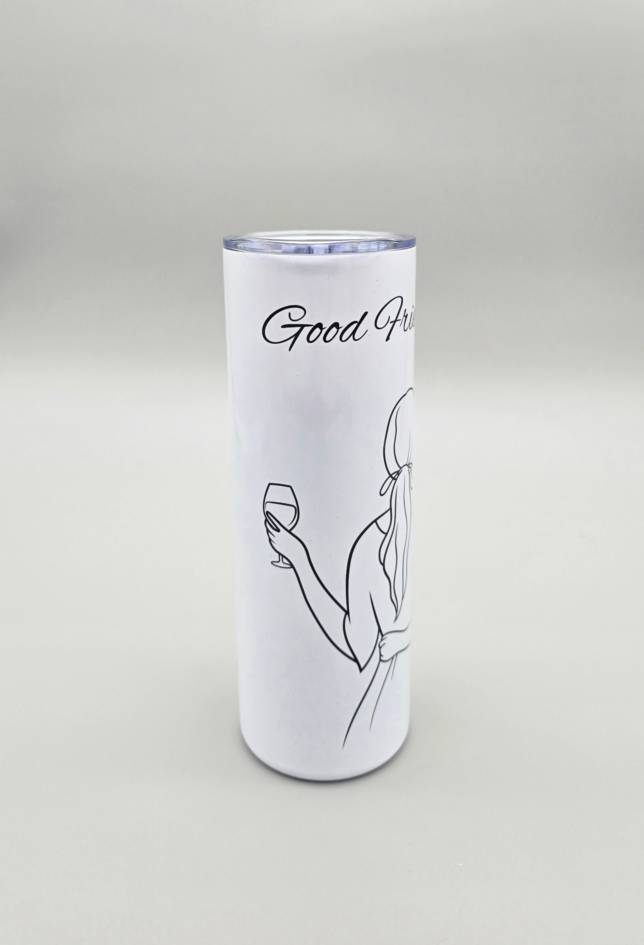Good Friends and Wine 20oz Straight Skinny Tumbler