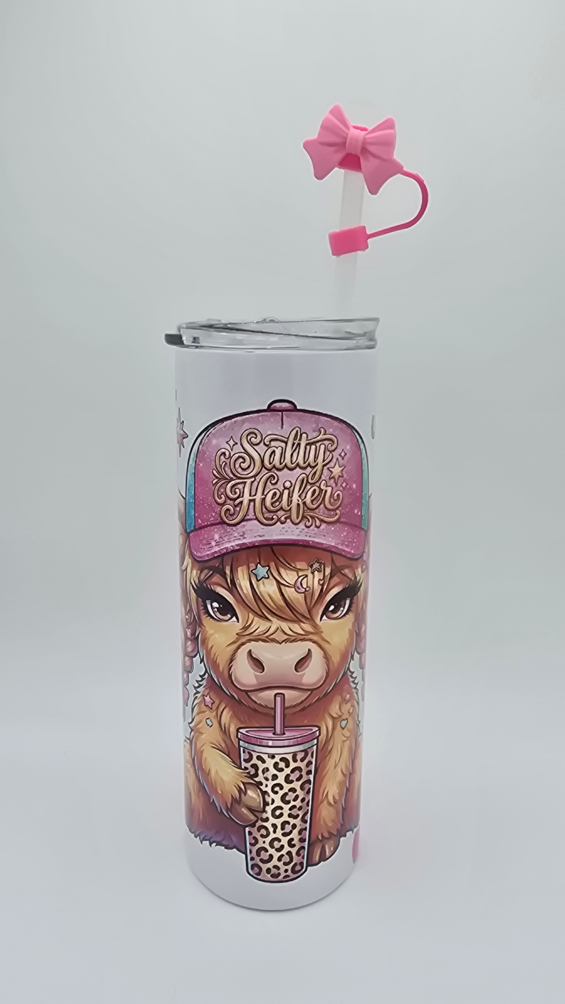 Salty Heifer 20oz Holographic Skinny Tumbler