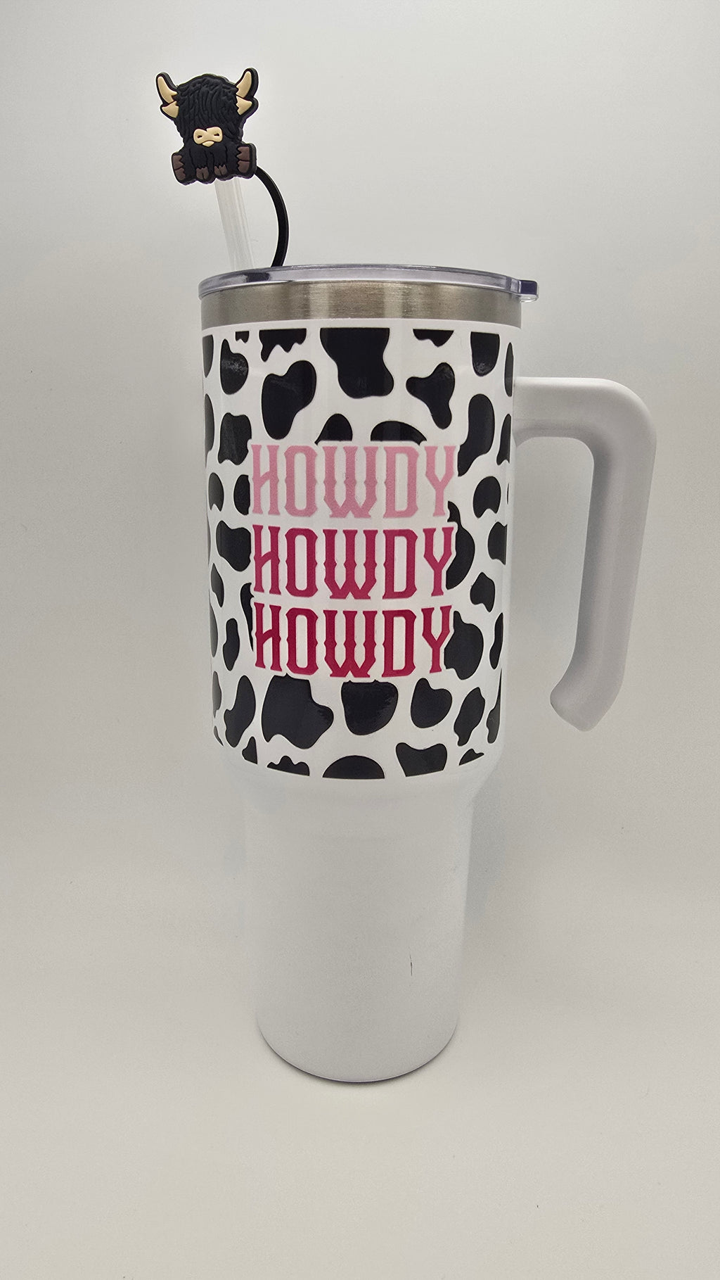 Howdy Cow Print 40oz Tumbler