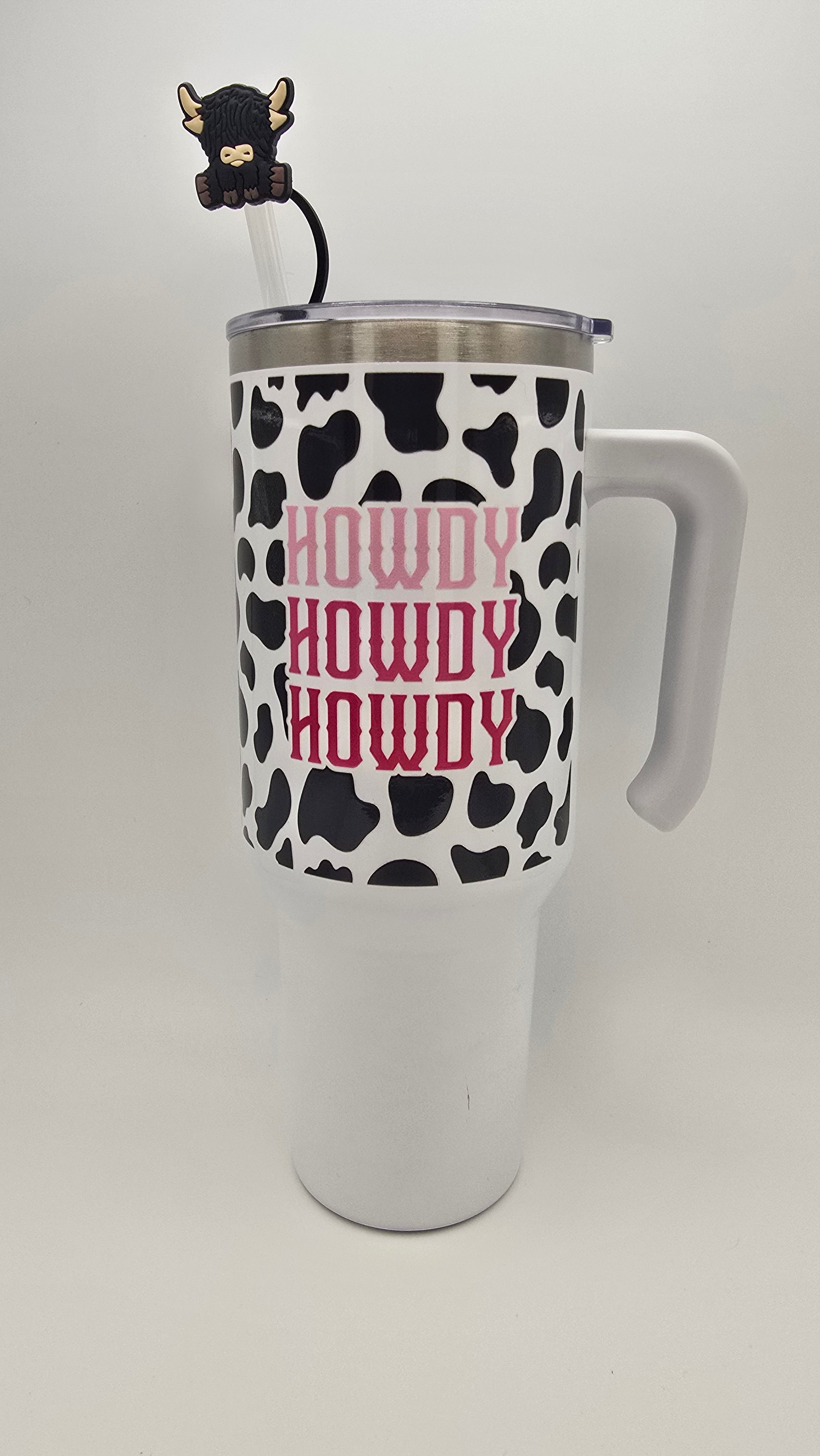 Howdy Cow Print 40oz Tumbler