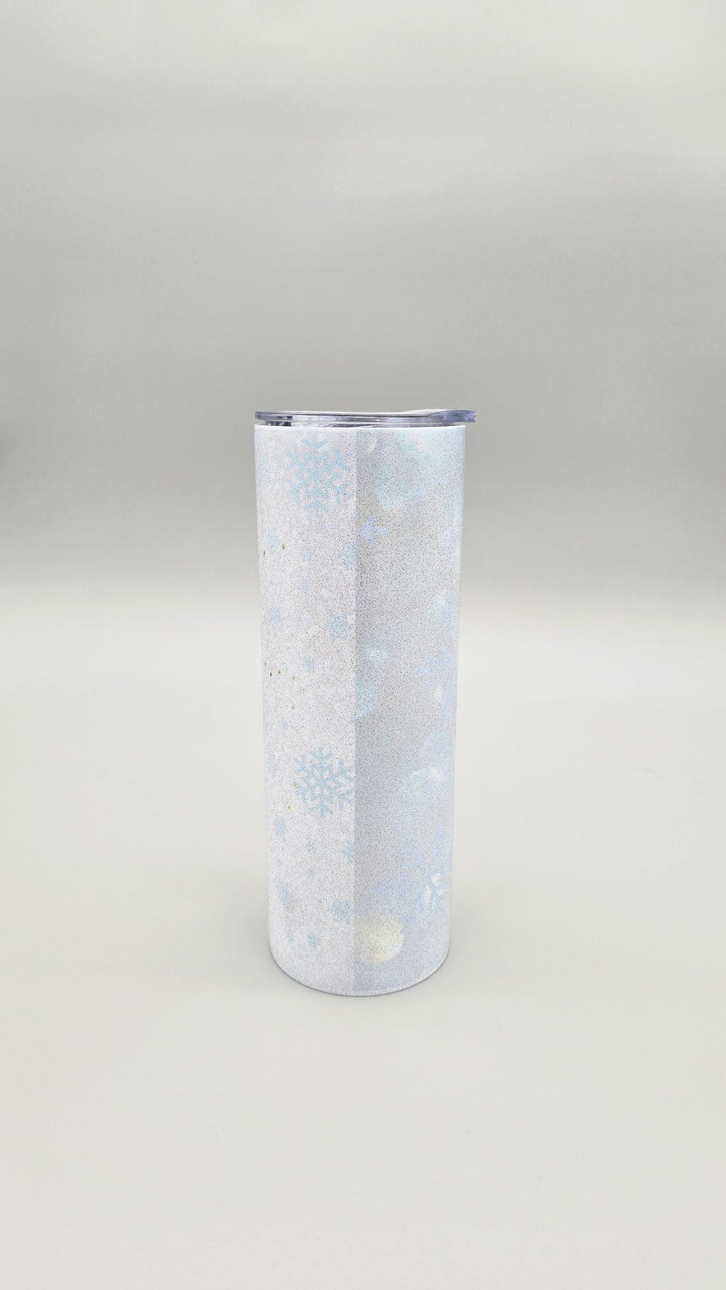 Winter Snowflake Metallic Glitter 20oz Straight Skinny Tumbler
