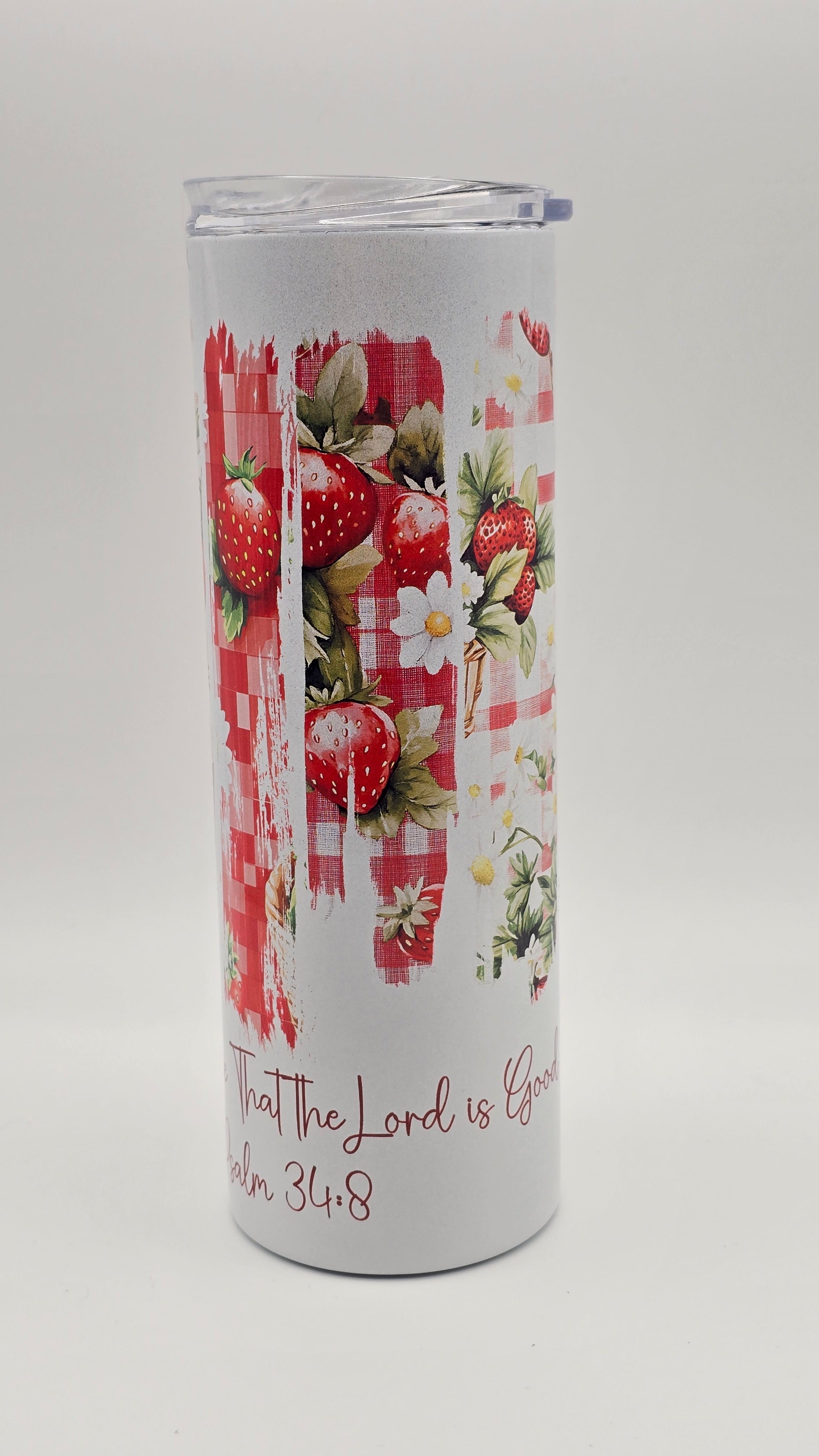 Sweet Strawberry Holographic 20oz Straight Skinny Tumbler